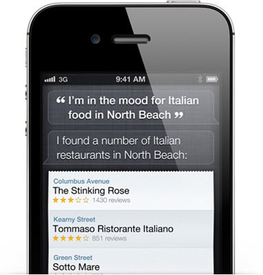 restaurant customer mobile app usage siri