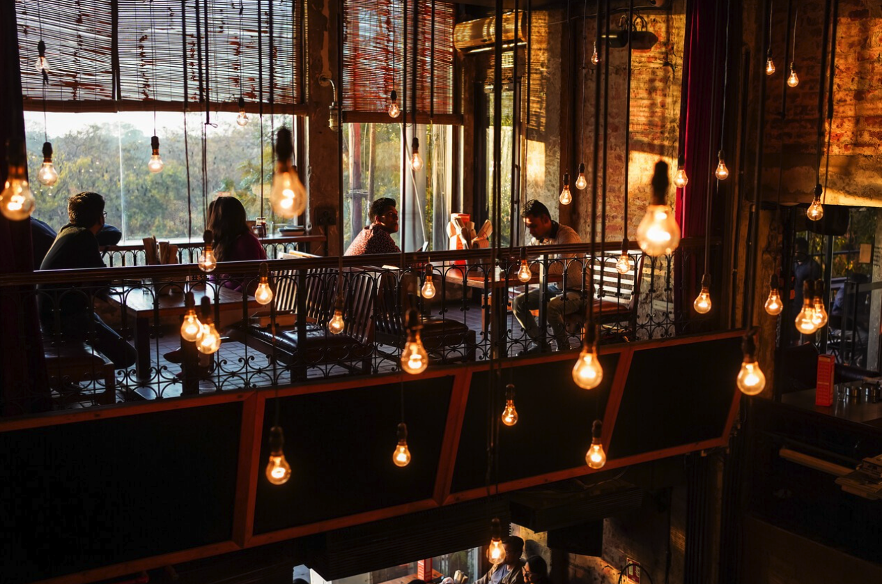 An image of a restaurant, meant to indicate the importance of ASCAP, BMI, SESAC, and GMR for businesses.